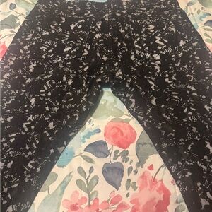 Haute Hanger Black Lace Skinny Pants Size S – Stretch Lined Evening Style